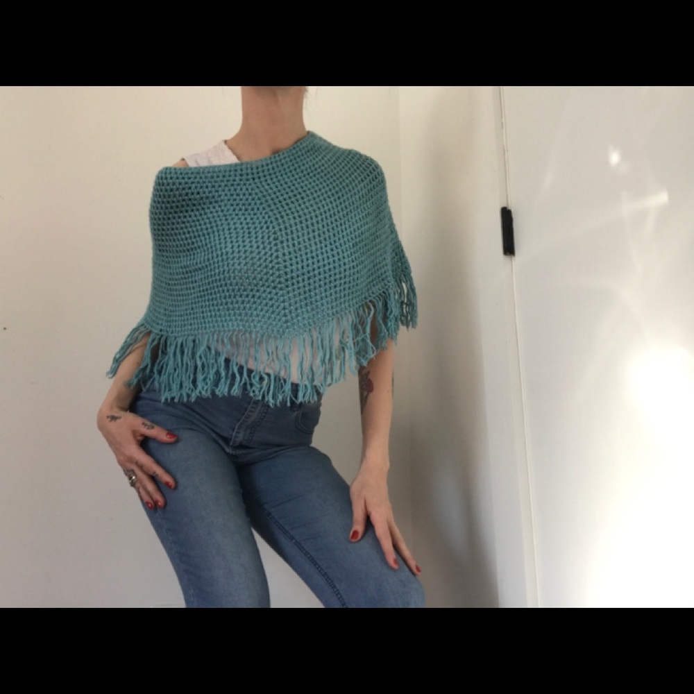 Acrobat Silk Cashmere Vintage Poncho 90’s